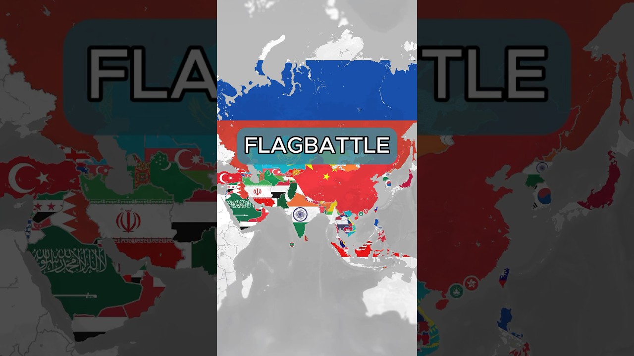 A new FLAGBATTLE ignites! Which flag survives this round? #flagbattle #Asia #viral