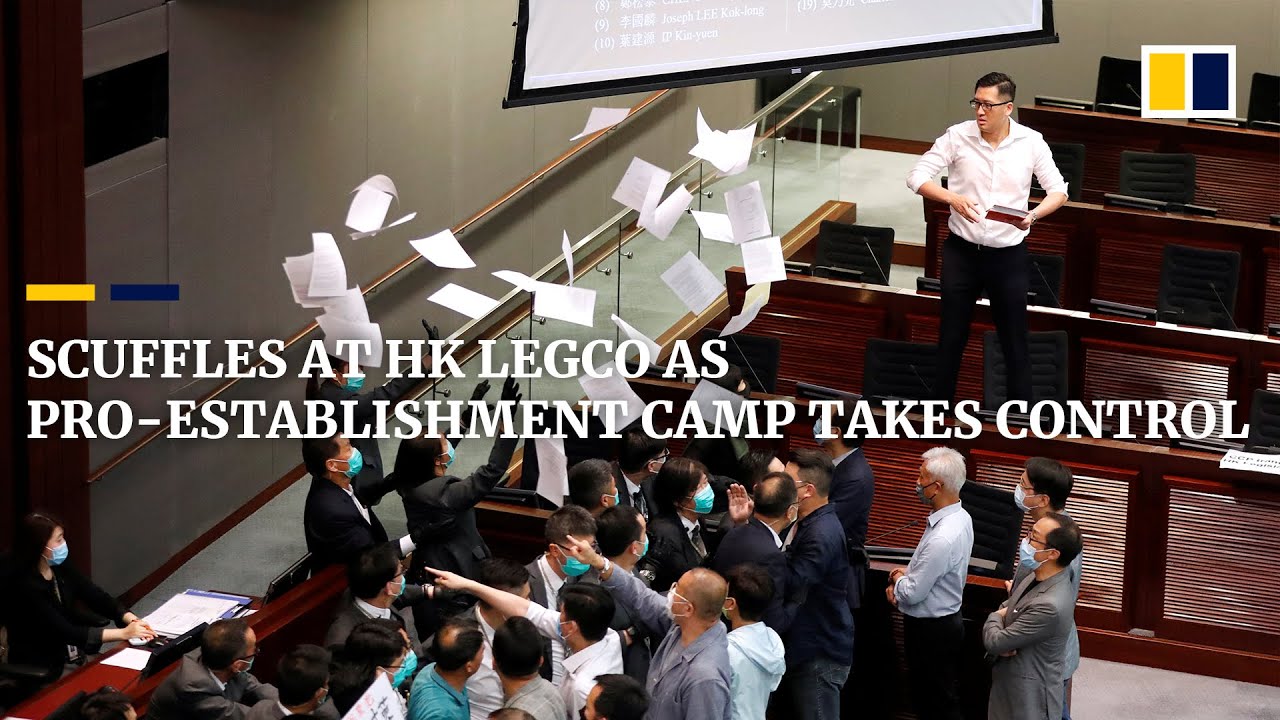 Hong Kong pro-establishment lawmaker elected committee chair after scuffles at Legislative Council