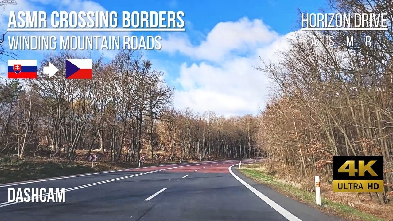 Crossing Borders: Scenic Drive from Slovakia to Czech Republic 🇨🇿 Winding Mountain Roads (4K ASMR)