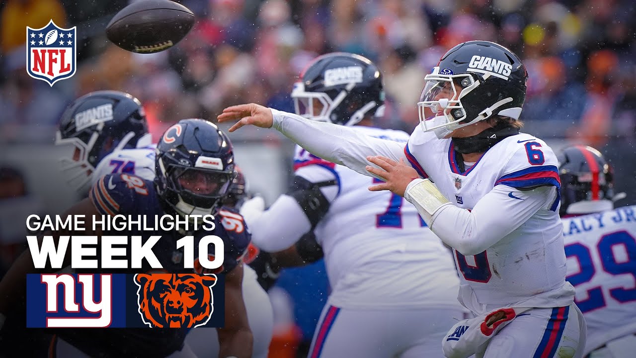 New York Giants vs Chicago Bears Game Highlights | 2025 NFL Season Week 10
