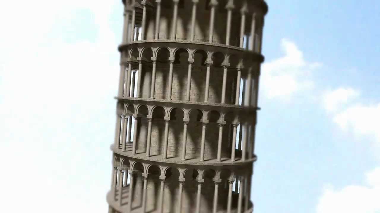 The Leaning Tower of Pisa, Italy remodeled in ArchiCAD 16