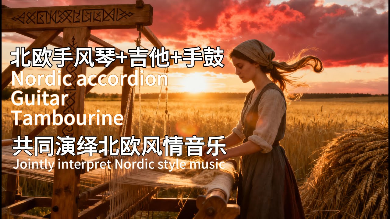 【故事音乐Story Music】手风琴+吉他+手鼓演绎北欧风情音乐 | Accordion+Guitar+Tambourine perform Nordic style music together