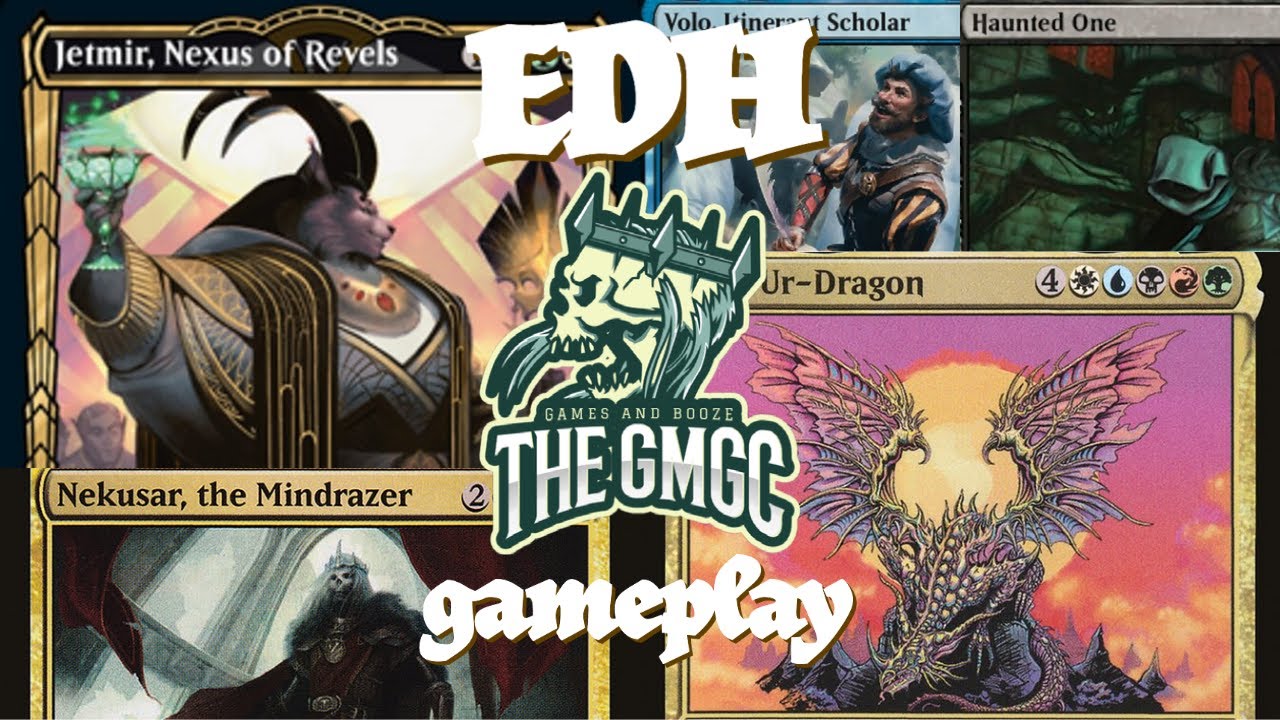 EDH gameplay The Ur-Dragon vs Nekusar vs Jetmir vs Volo Background