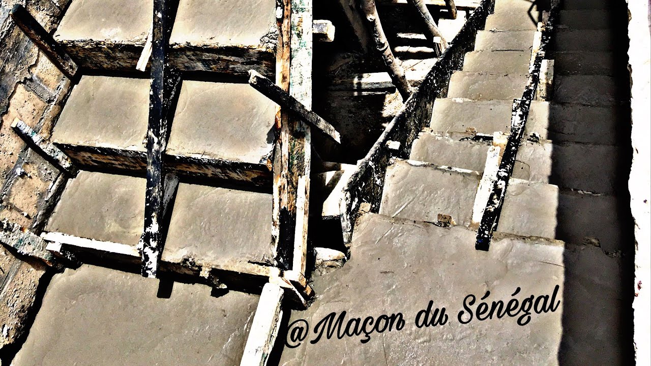 Réalisation d’un escalier en béton avec @Maçons du Sénégal