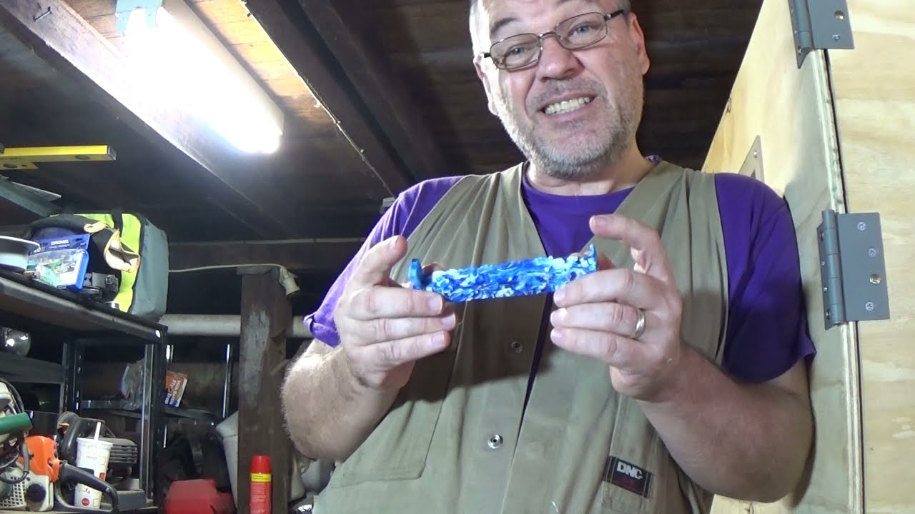 Making Pen Blanks from shredded PE plastic