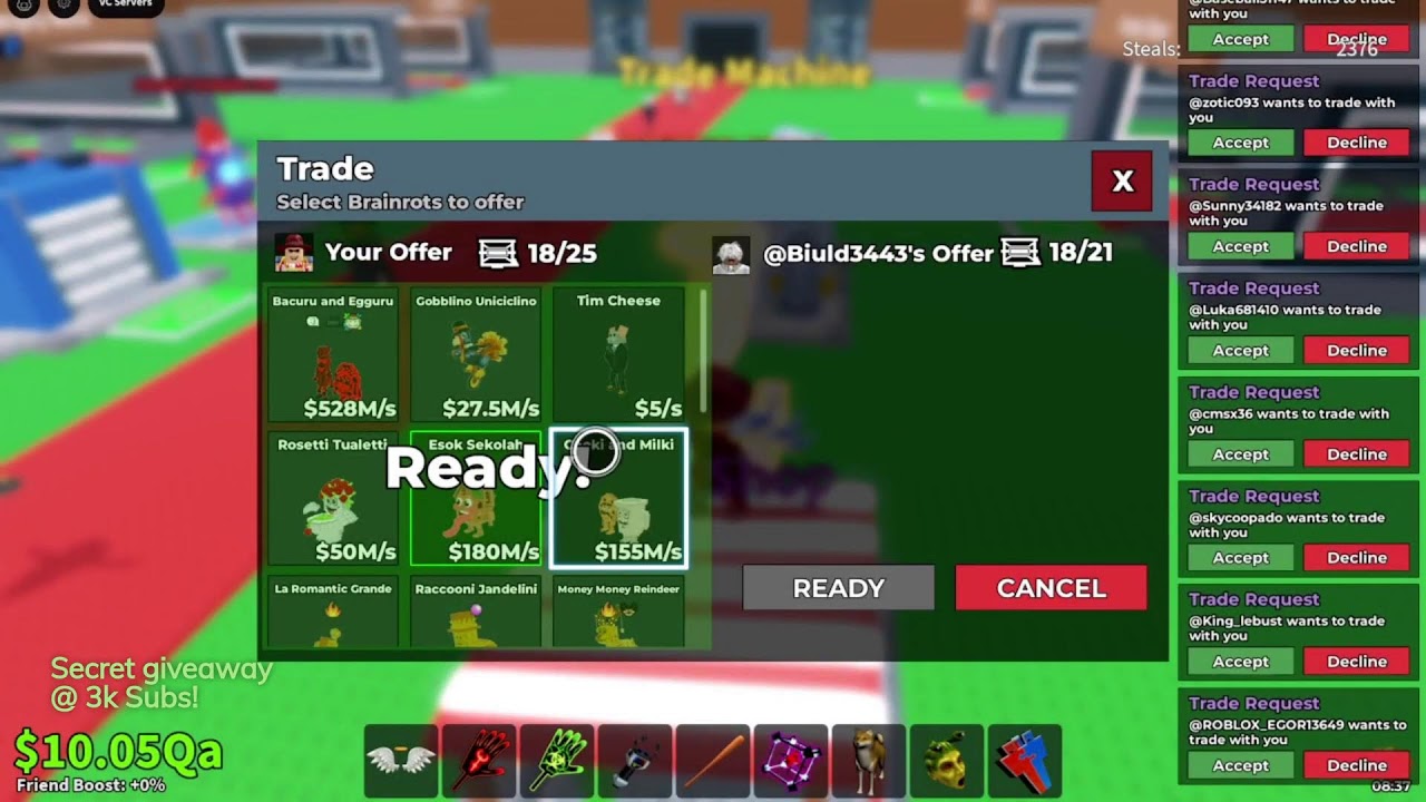 PVP & Trading Live! | Roblox Steal a Brainrot Ep:40