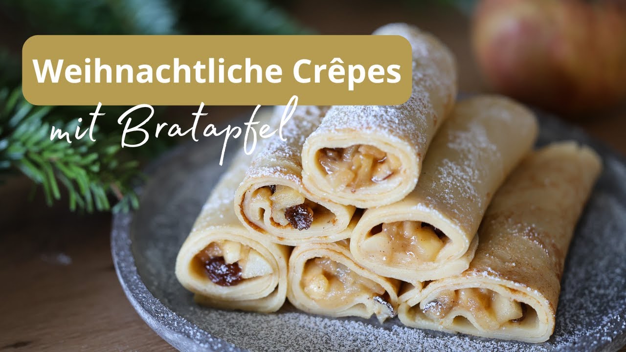 Diese Crêpes mit Bratapfel-Füllung müsst ihr probieren🥞Sie schmecken wie vom Weihnachtsmarkt🎄✨