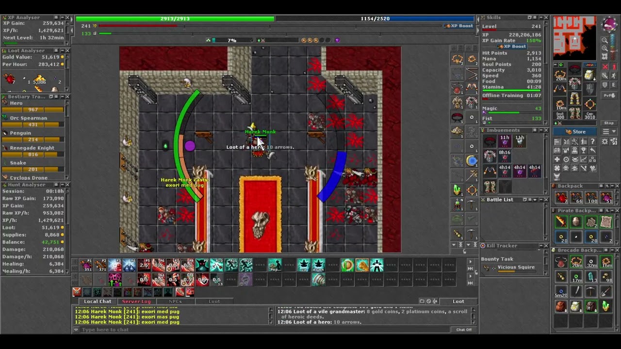 TIBIA MONK VICIOUS SQUIRE BOUNTY TASK