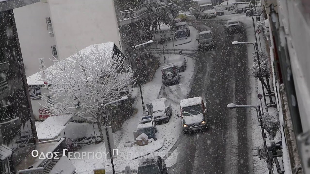Χιονισμένοι οι δρόμοι της Δράμας 2019