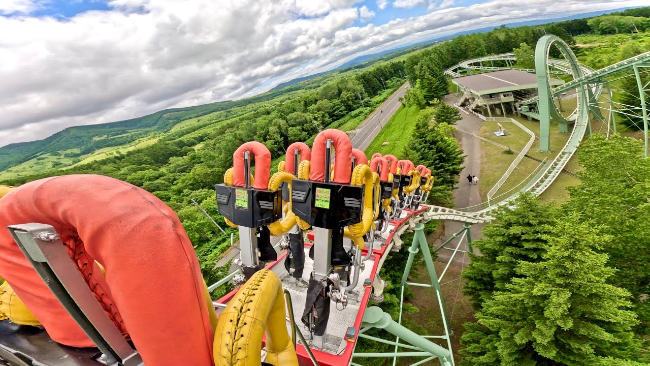 スタンディングコースター 最後尾 on-ride POV (乗車映像) / ルスツリゾート遊園地