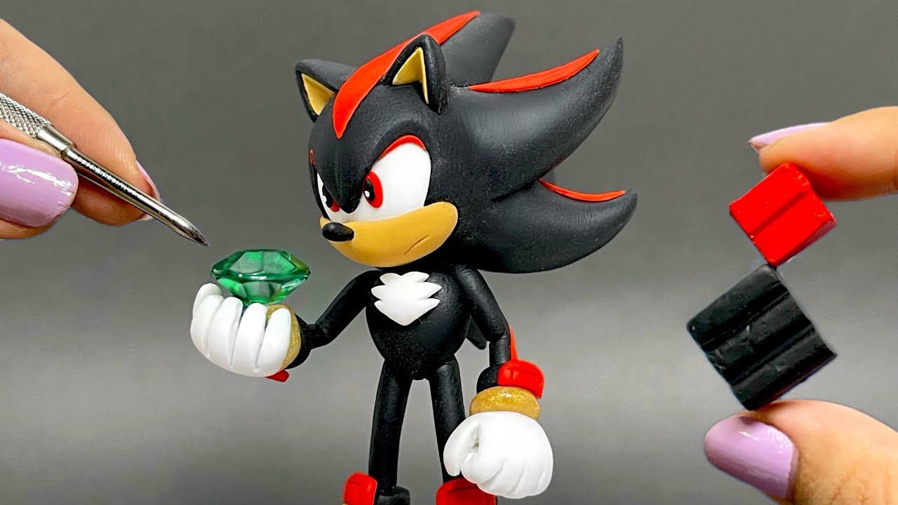 Making Shadow the Hedgehog from Sonic | Polymer Clay
