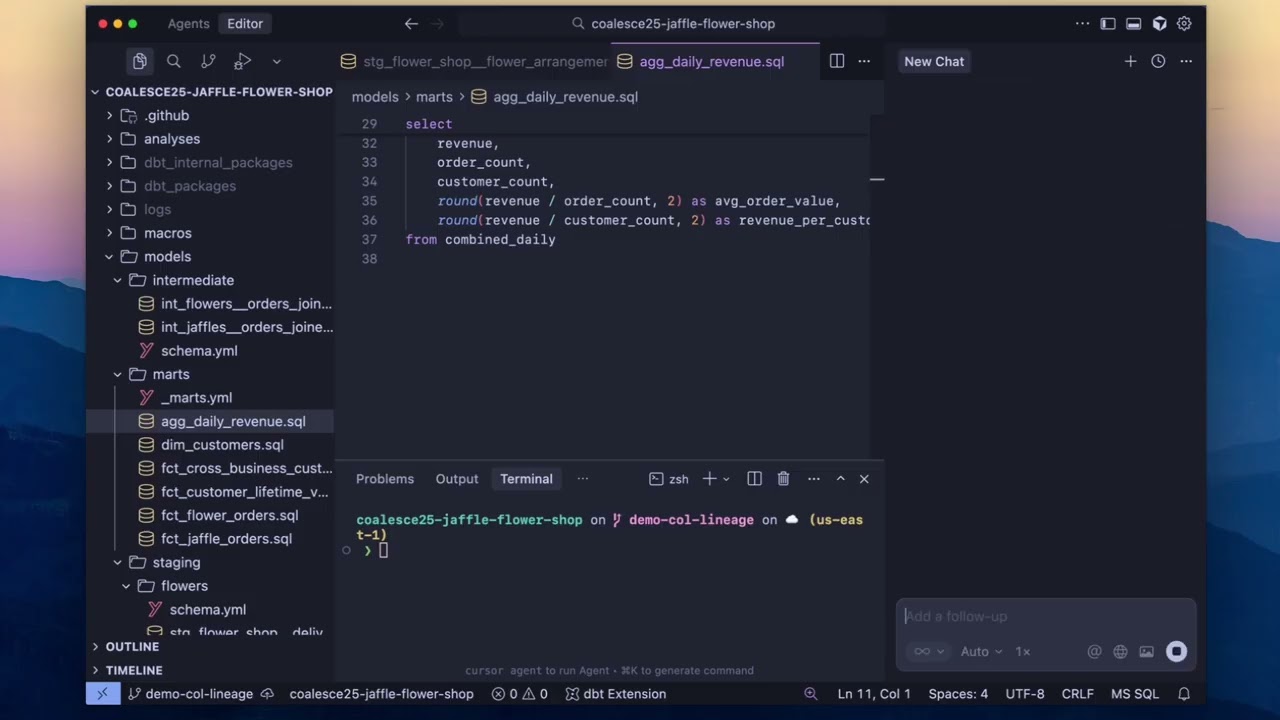 dbt MCP Server Fusion tool: Column-level lineage for AI agents