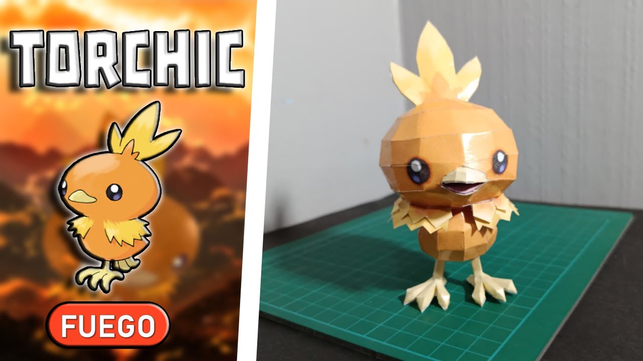Cómo hacer a TORCHIC en PAPERCRAFT | Tutorial Fácil Paso a Paso | Pokémon de Papel
