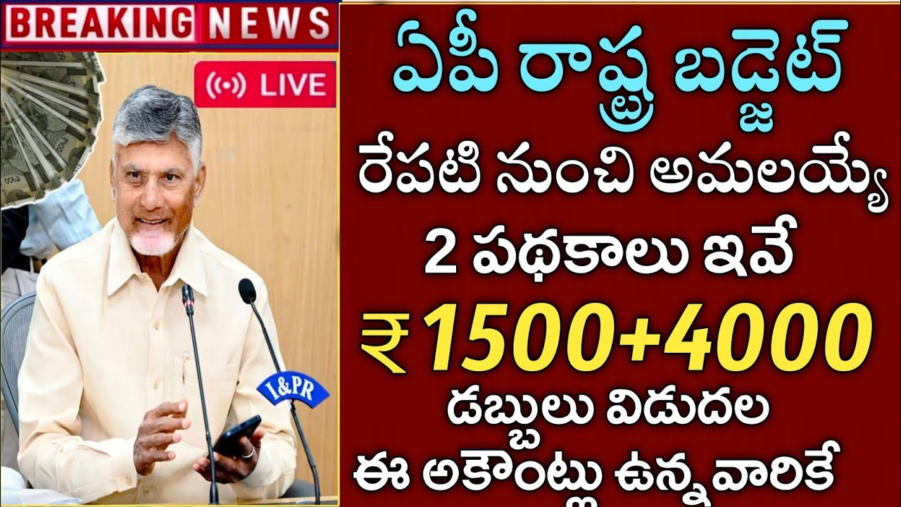 ఏపీ రేపటి నుండి అమలయ్యే 2 పథకాలు బడ్జెట్ కేటాయింపు|Ap schemes latest news 