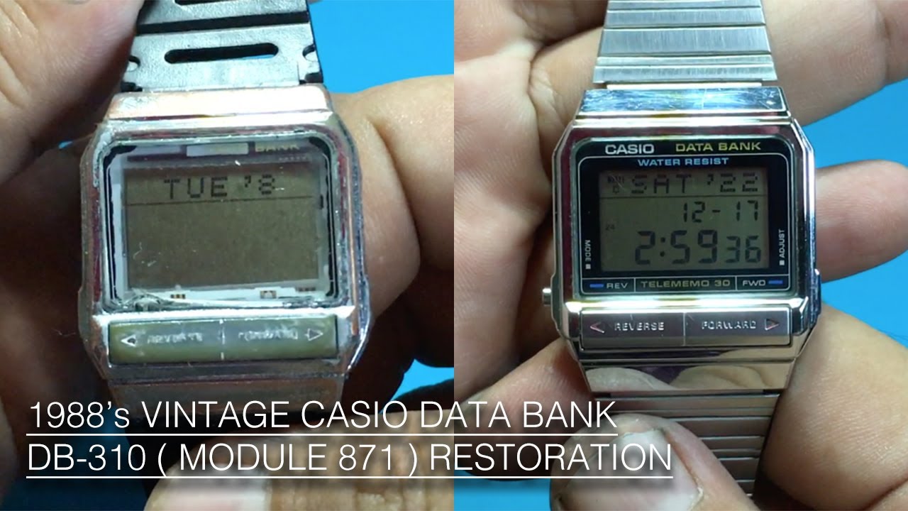 HOW TO RESTORE 1988's VINTAGE CASIO DB-310 DATA BANK ( MODULE 871 ) | CARA RESTORASI CASIO DB-310
