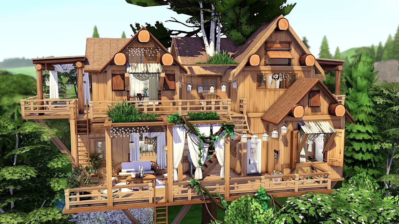 Cozy Treehouse 🌲 | The Sims 4 - Speed Build (NO CC)