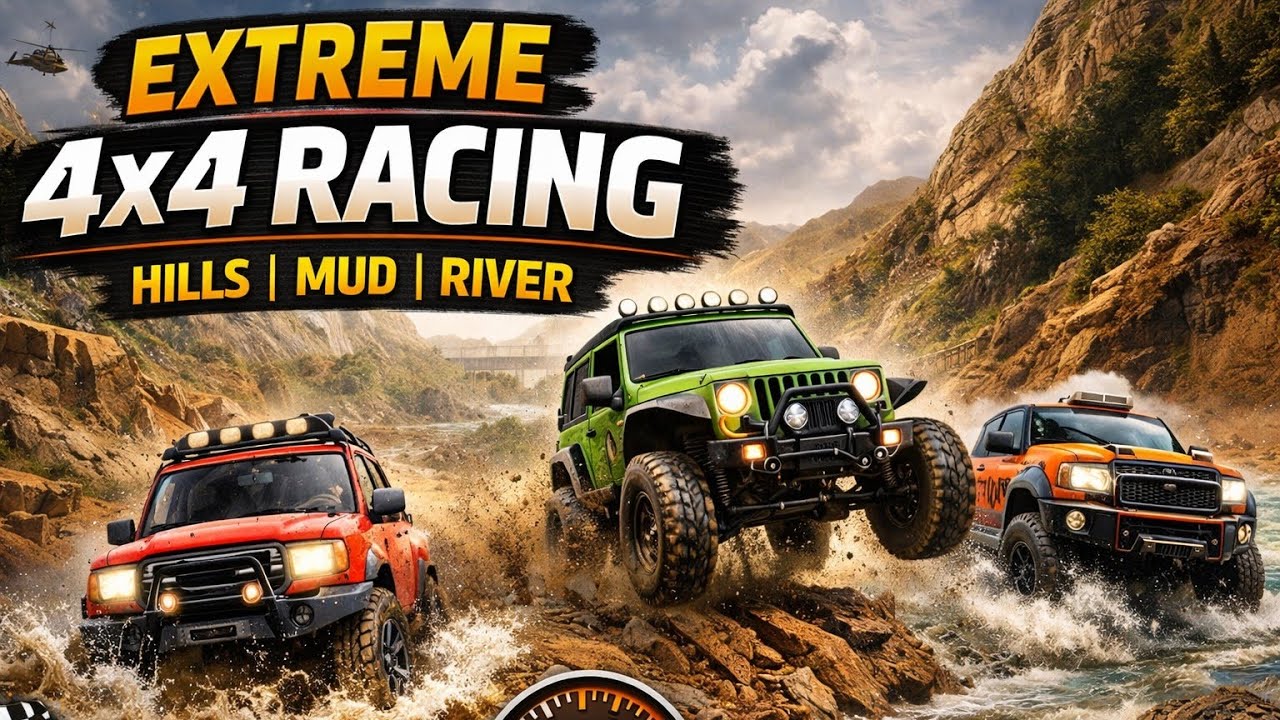 Extreme Off-Road 4x4 Racing Game | Hill Climb & Mud Track Challenge 🏁