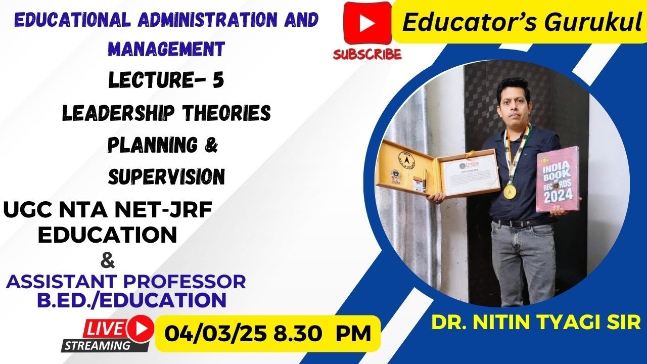 UGC NTA NET EDUCATION & UPHESC ASSISTANT PROFESSOR B.E.D/EDUCATION BY DR. NITIN TYAGI