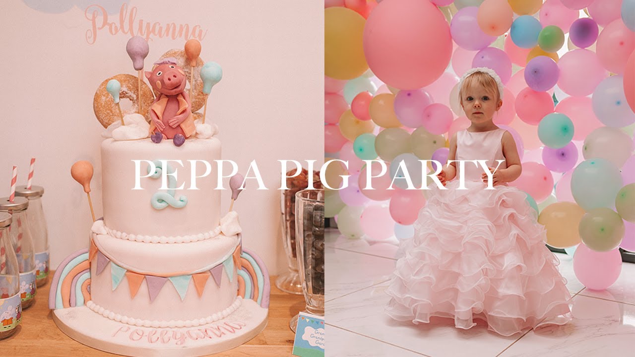 PEPPA PIG 2ND BIRTHDAY PARTY PREP | DIY BALLOON WALL, DECORATION IDEAS + A VISIT FROM PEPPA