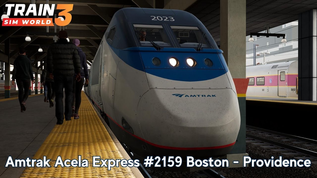 Amtrak Acela Express #2159 (Boston - Providence) - Northeast Corridor - Acela - Train Sim World 3