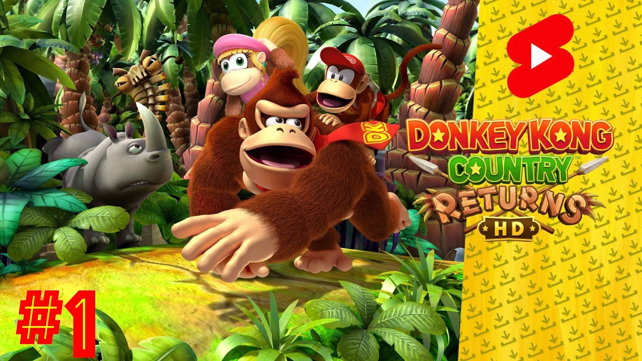 Donkey Kong Country Returns HD Dixie Kong Gameplay Walkthrough Ep.1 1/2