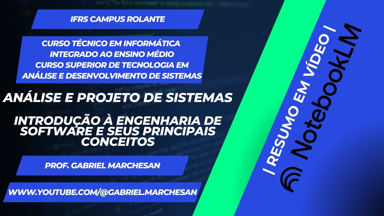 Introdução à Engenharia de Software e Seus Principais Conceitos | Resumo em Vídeo | NotebookLM