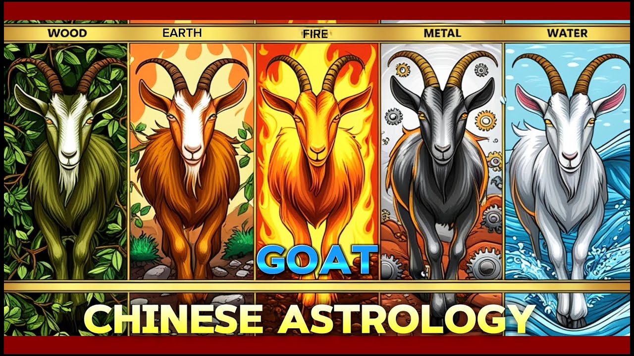 wood, fire, earth, metal, and water Goat: Chinese Astrology