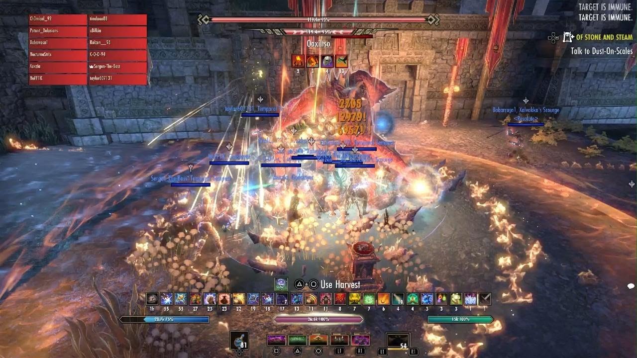 Elder Scrolls Online | Veteran Rockgrove Hard Mode - No-Death, Speedrun PoV (Magicka Dragonknight)