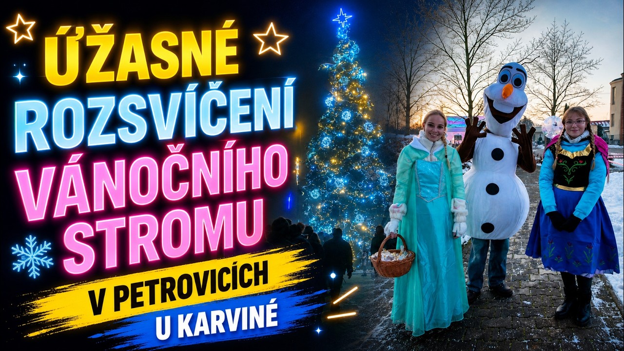 V&aacute;nočn&iacute; show v Petrovic&iacute;ch: Ledov&eacute; kr&aacute;lovstv&iacute; i koncert! ❄️🎤 │ #Karvinsko.TV │ @TelevizeKarvinsko