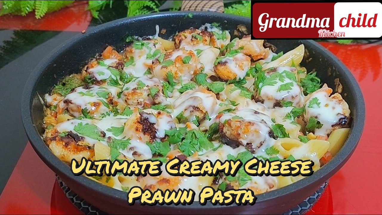Creamy Cheese Prawn Pasta Recipe | Creamy Shrimp Pasta | Pasta Recipe in Tamil@grandmachildkitchen
