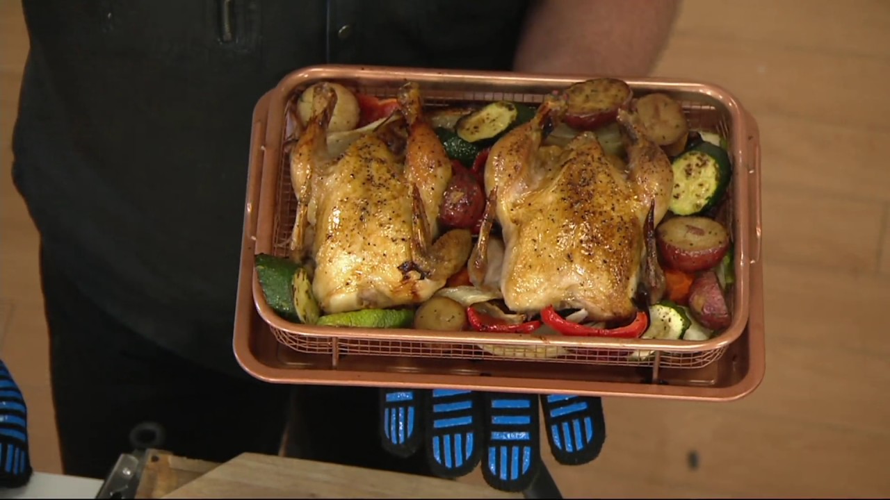 Copper Chef 4-pc Ceramic Nonstick Copper Crisper on QVC