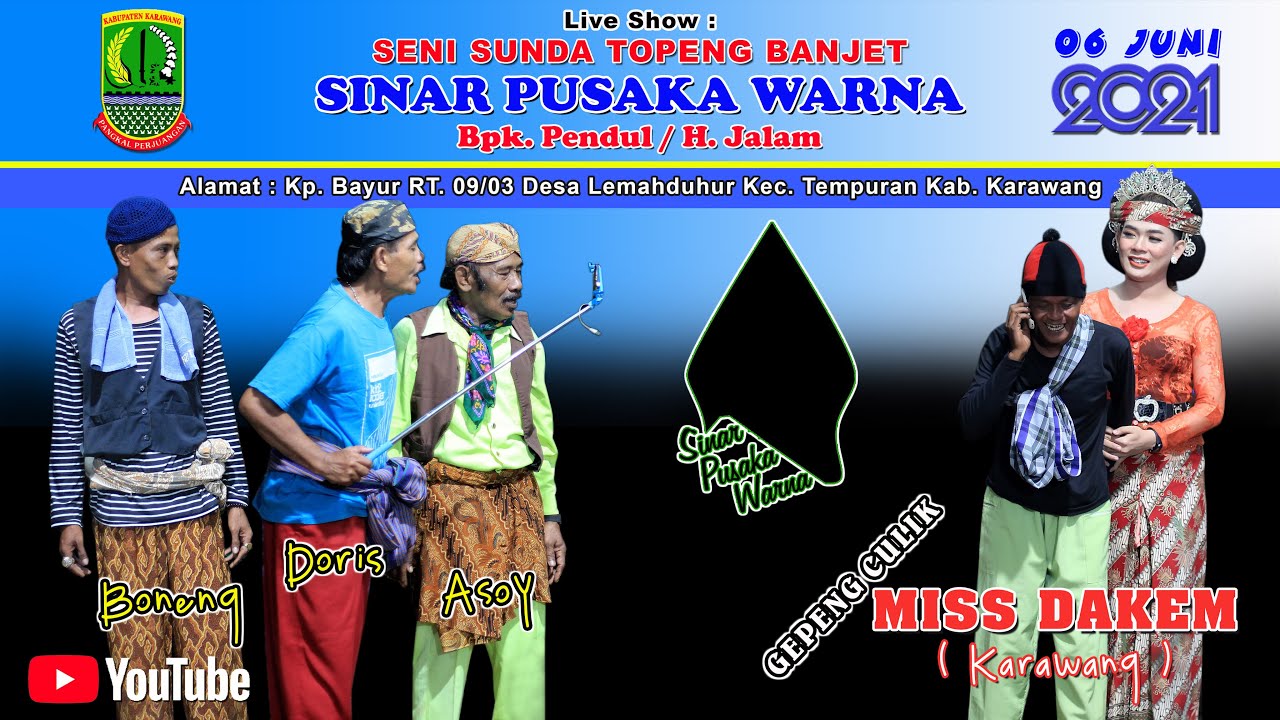Miss Dakem Di Culik Gepeng || Lawakan Lucu Topeng Pendul - Karawang || Terbaru Juni 2021