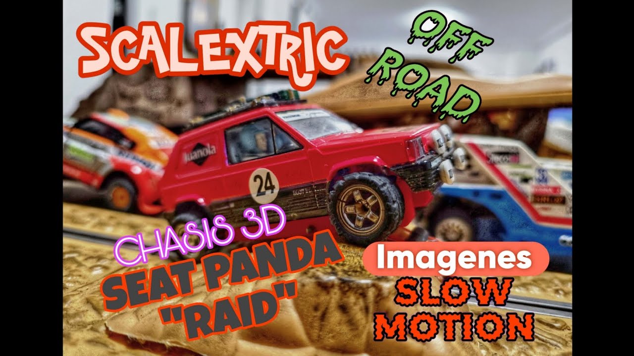 SCALEXTRIC OFFROAD...imagenes Slow Motion,SEAT PANDA RAID 