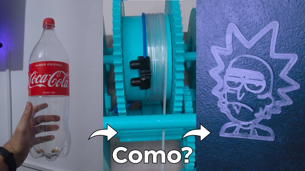 Fazendo filamento para impressora 3D com garrafa PET!