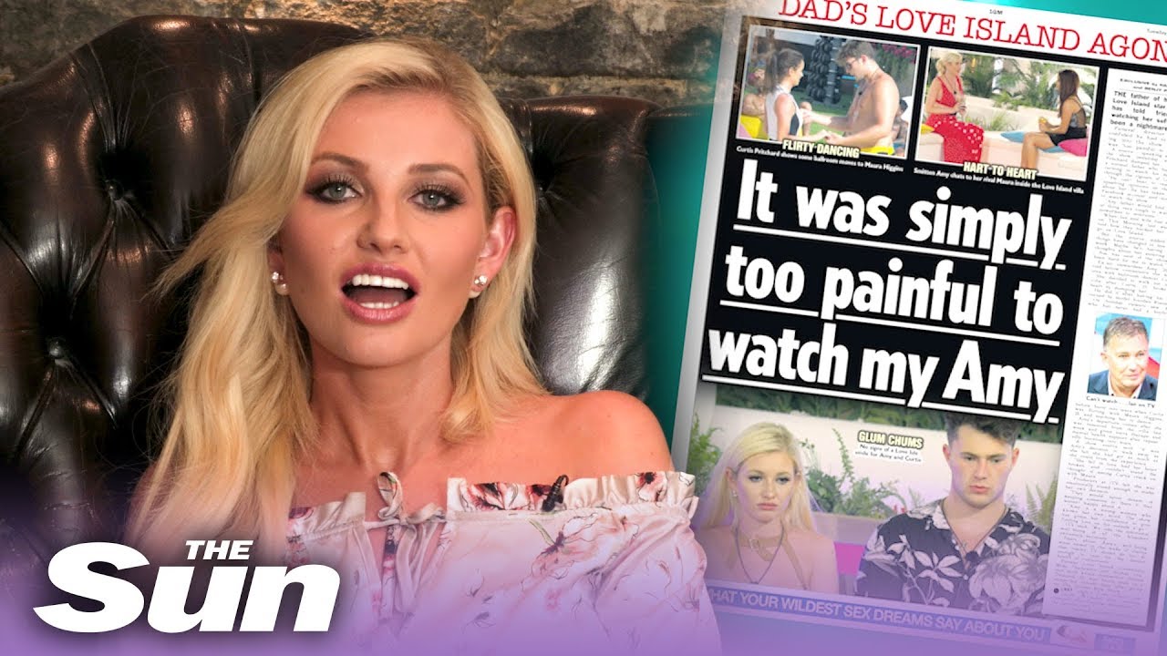 Love Island's Amy Hart reacts to headlines back home