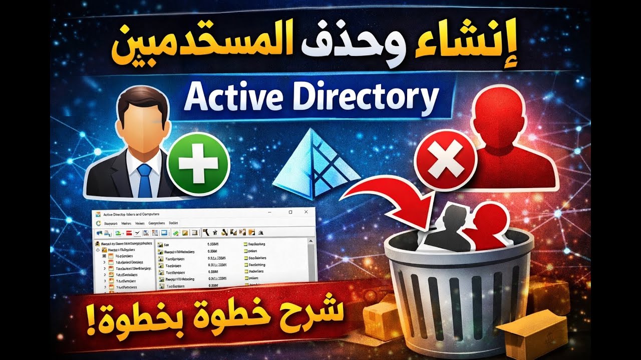 تعلم ادارة الانظمة - اضافة وحذف المستخدمين من الدومين