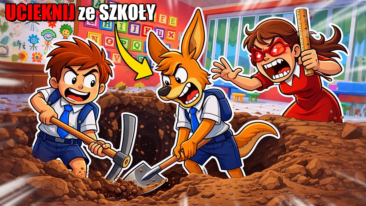 UCIEKNIJ ZE SZKOŁY KOPIĄC DZIURĘ w Roblox!