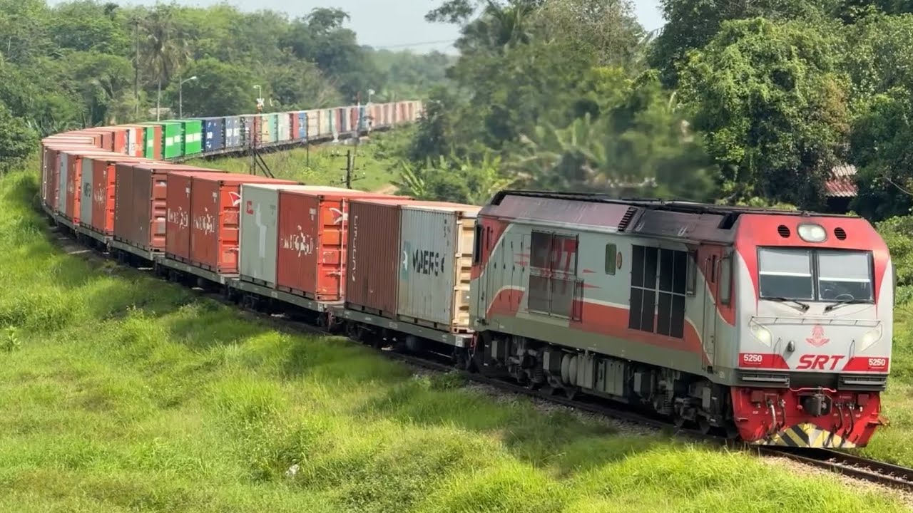 SRT/KTM: ขบวนรถสินค้าที่ยาวที่สุดในเส้นทางสายใต้ พามาชมขบวนรถสินค้าระหว่างประเทศ ในสายปาดังเบซาร์