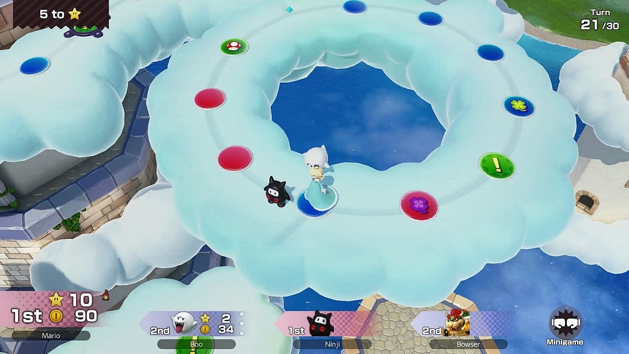Super Mario Party Jamboree TV #41 Mario's Rainbow Castle Rosalina & Ninji vs Boo & Bowser