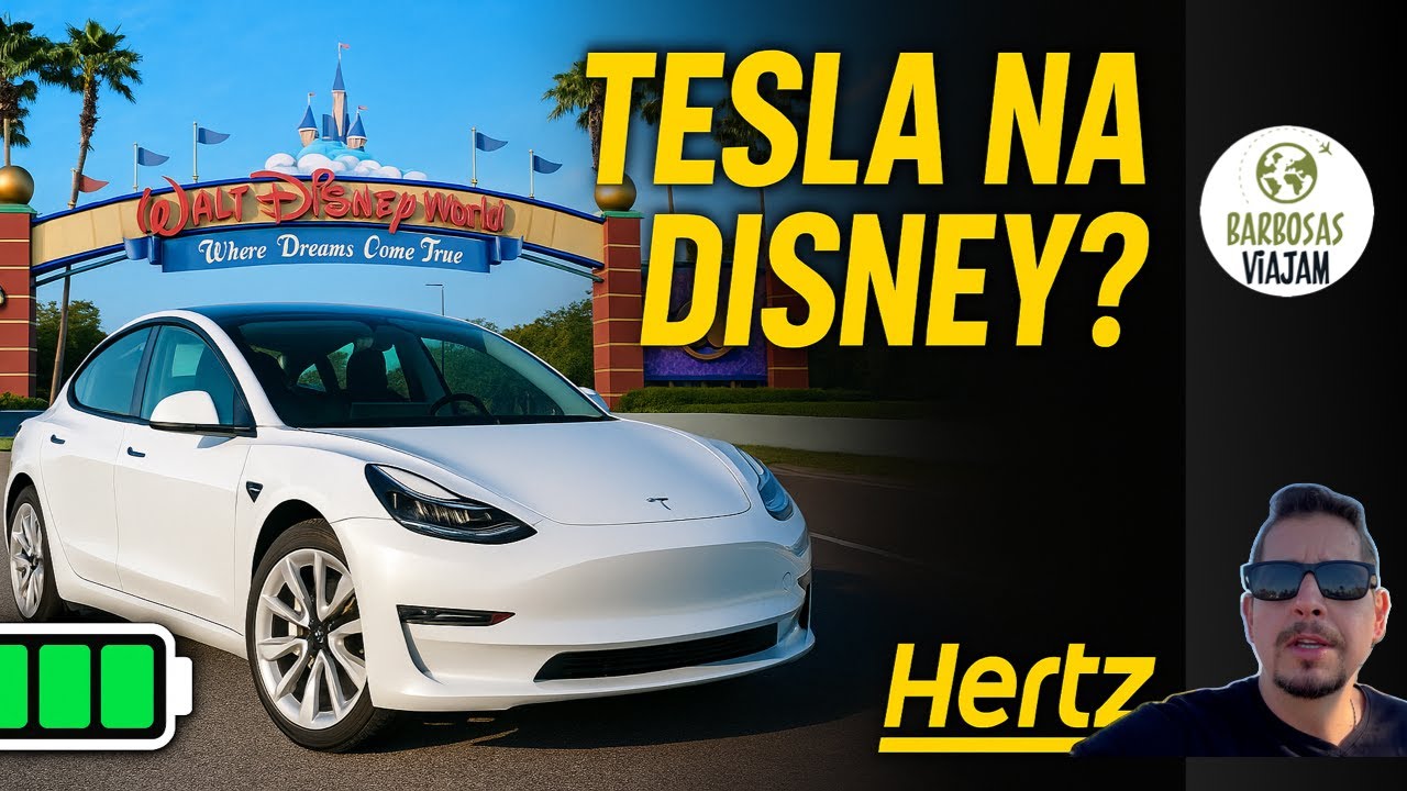 Dirigindo um TESLA na Disney: Vale a Pena? #barbosasviajam