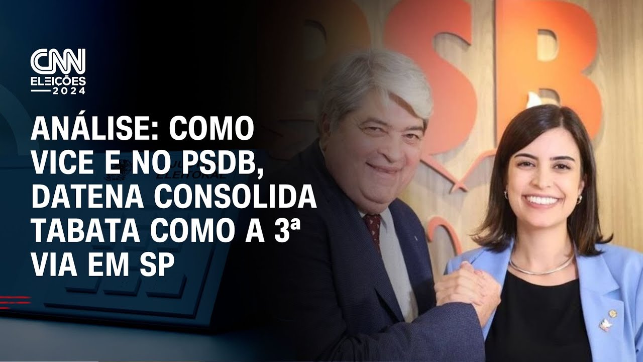 An&aacute;lise: como vice e no PSDB, Datena consolida Tabata como a 3&ordf; via em SP | CNN NOVO DIA