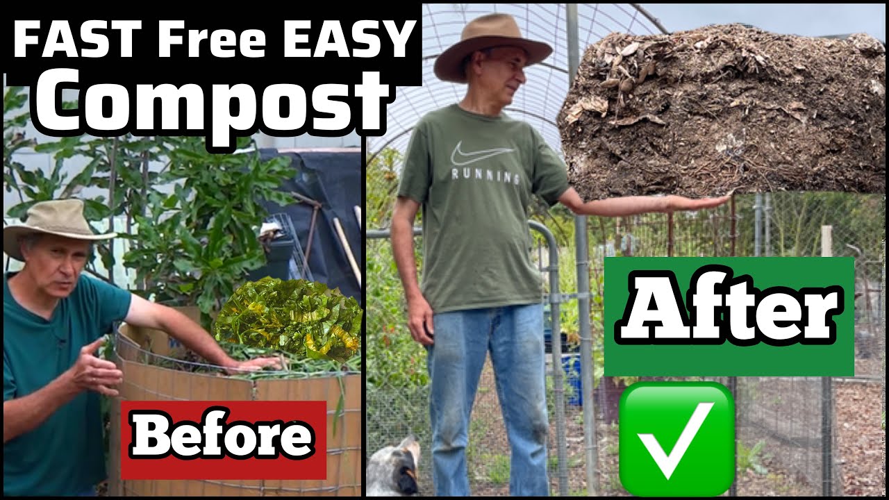 How To Make Compost Bin CHEAP Fast & Easy Portable Composting $9 No Turn Organic FREE Potting Soil