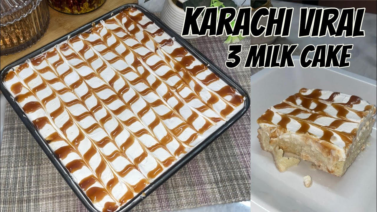 Karachi Viral " Three Milk Cake" Recipe by FoodwithMood ✨ Tres Leches Cake