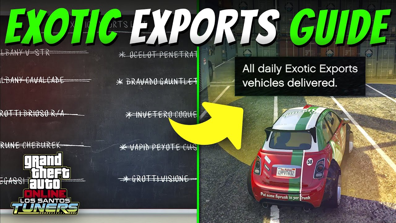 Exotic Exports List FULL GUIDE - How to Collect All 10 Exotic Vehicles Easy in GTA Online