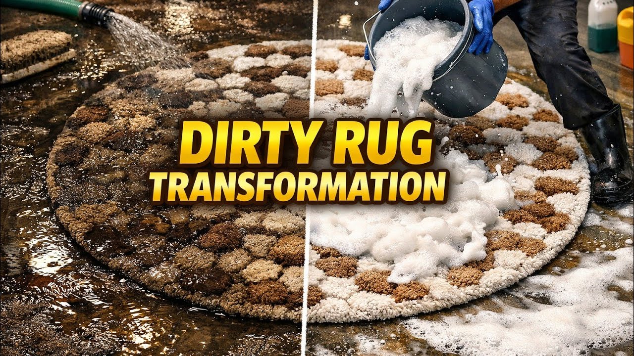This Rug Was Left Outside All Winter... Satisfying ASMR | Carpet Cleaning | Sleep Aid | Relaxation 
