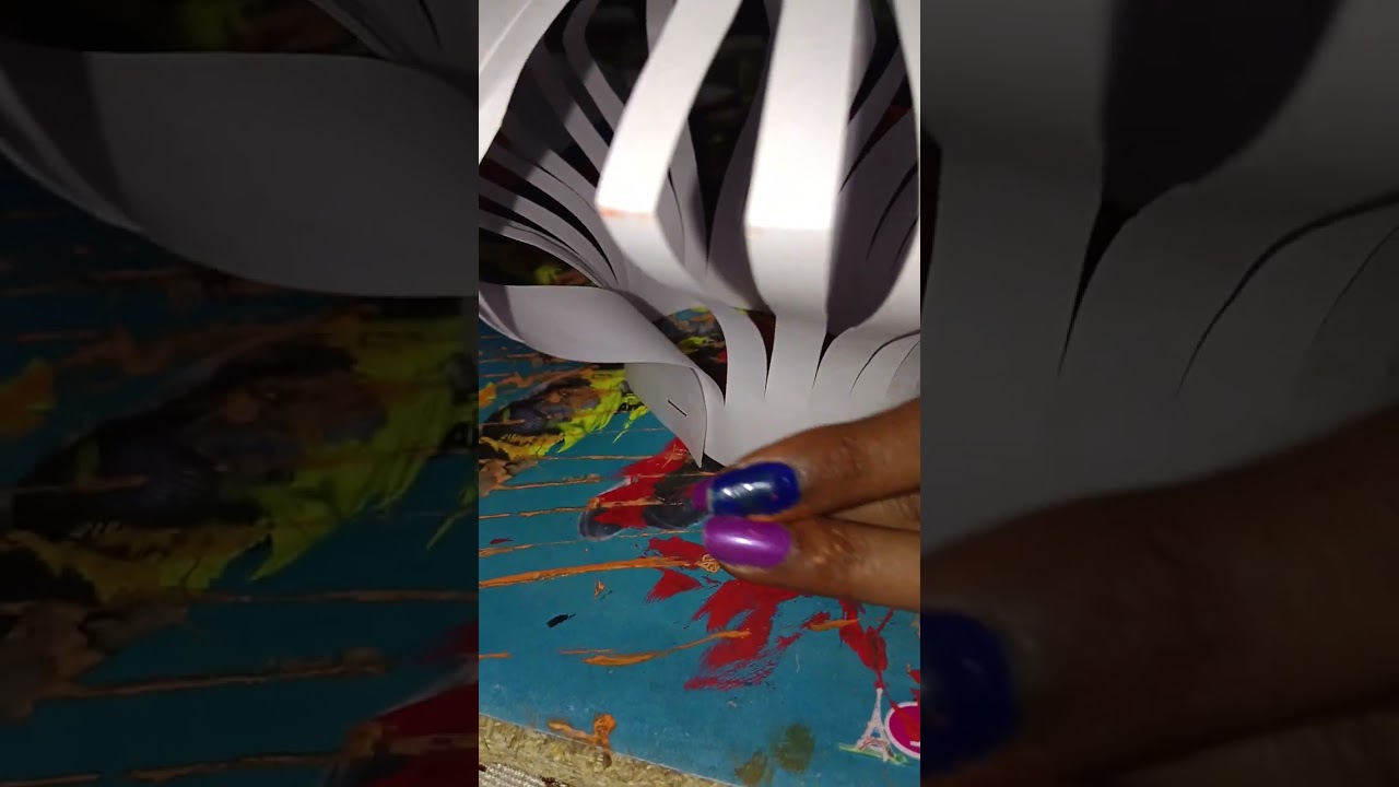 Creativity ka chhota sa example 🧡 DIY paper lantern 🦋✨”#HomeDecoration