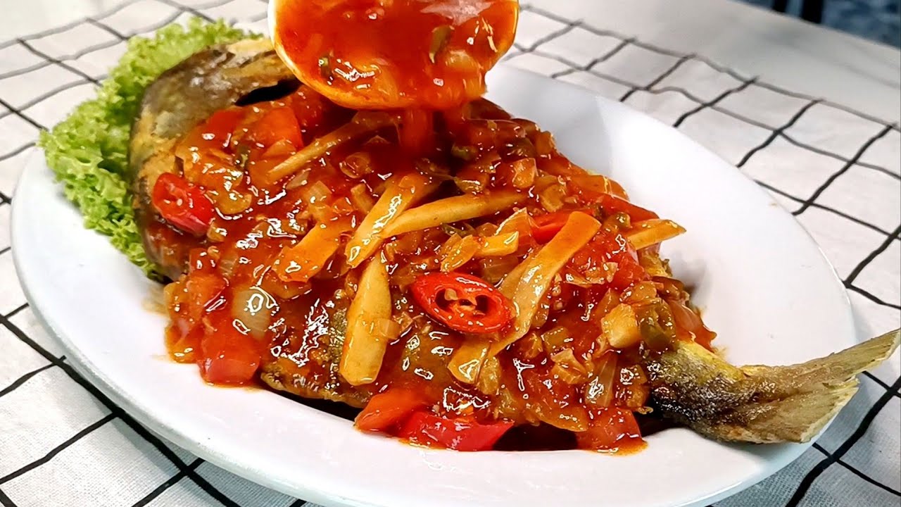 RESEPI Ikan Bawal Masam Manis @ Sweet Sour | Bahan Ringkas Rasa Sedap Terangkat!