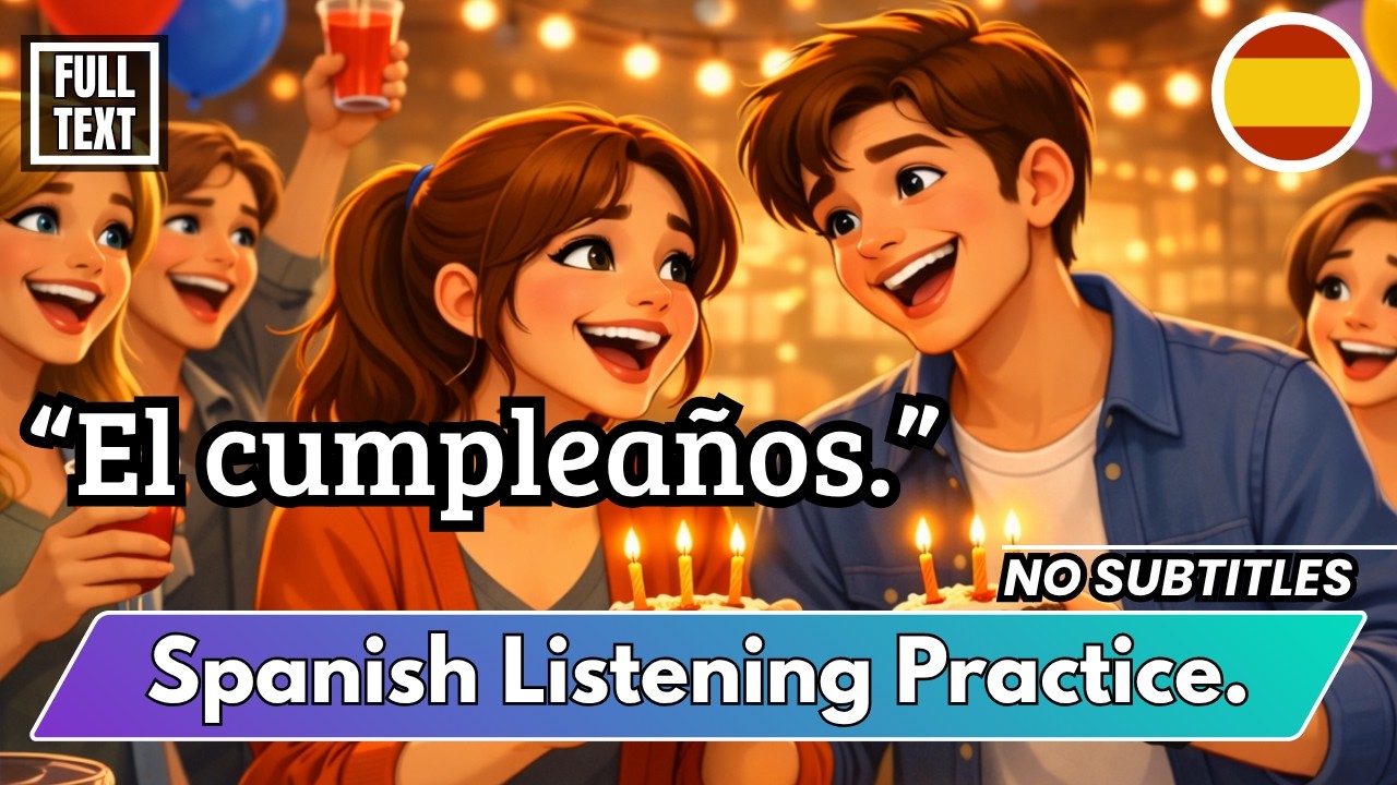 Spanish Listening Practice for Beginners | Slow, Clear Story in Spanish | My Best Friend’s Birthday.