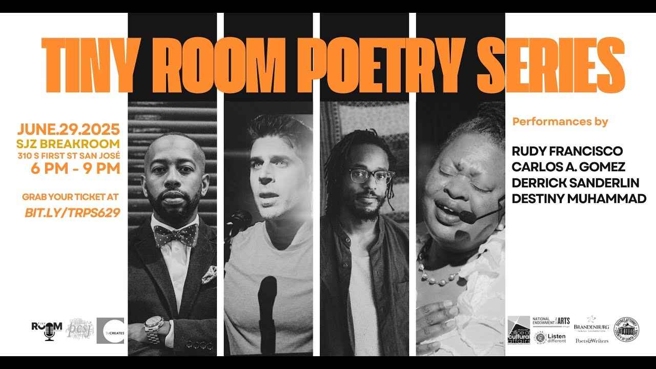 Derrick Sanderlin performing for Tiny Room Poetry Series, June 29, 2025!