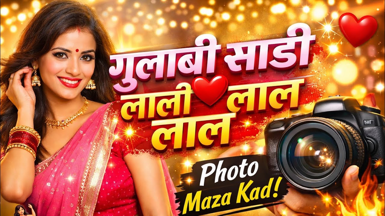 Gulabi Sadi Ani Lali Lal Lal | Instagram Style Marathi Song | Photo Maza Kad 🔥|pop song